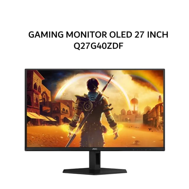 AOC GAMING MONITOR 27 INCH QD-OLED 2K QHD 1440P 0.03MS 240HZ Q27G40ZDF HDR400 HDMI+DP TILT 3Y ON SITE