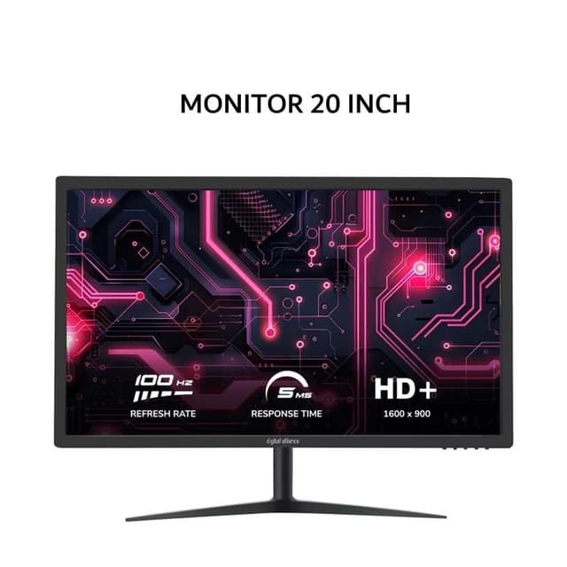 DIGITAL ALLIANCE MONITOR 20 INCH TN HD 900P 5MS 100HZ DA20-BAS100 2Y