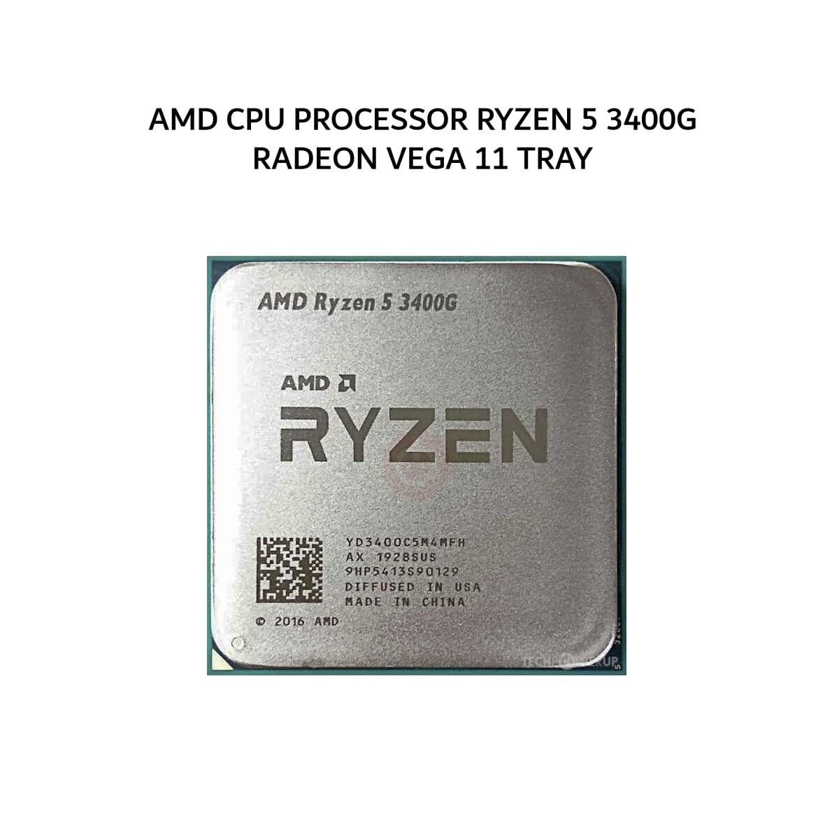 AMD CPU PROCESSOR RYZEN 5 3400G RADEON VEGA 11 (4C/8T + 3.7-4.2GHZ) 4MB CACHE TDP 65W AM4 3Y TRAY