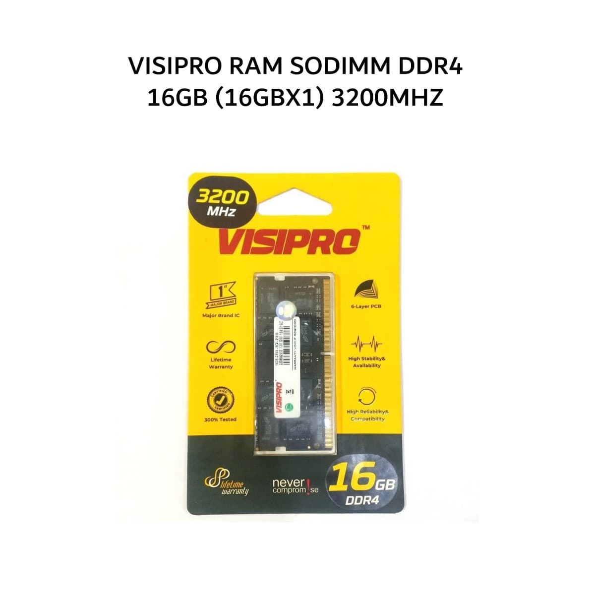 VISIPRO RAM SODIMM DDR4 16GB (16GBX1) 3200MHZ