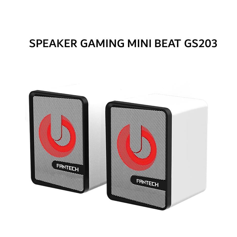 FANTECH SPEAKER GAMING KABEL 2.0 MINI BEAT GS203 USB/3.5MM JACK LED RGB - WHITE