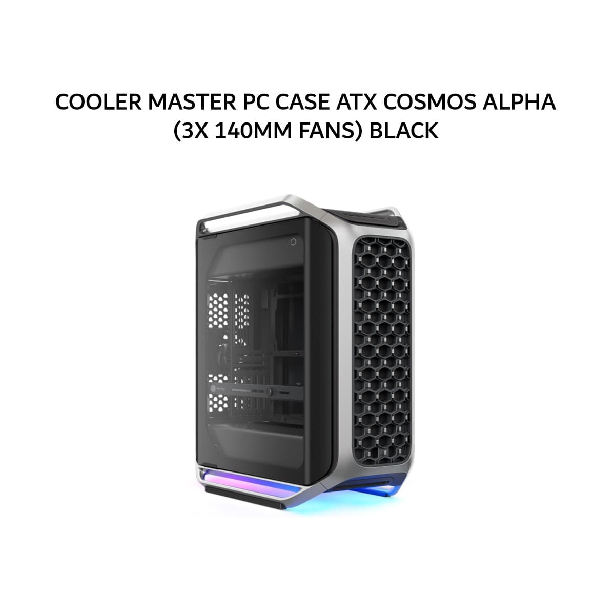 COOLER MASTER PC CASE ATX COSMOS ALPHA (3X 140MM FANS) BLACK 2Y