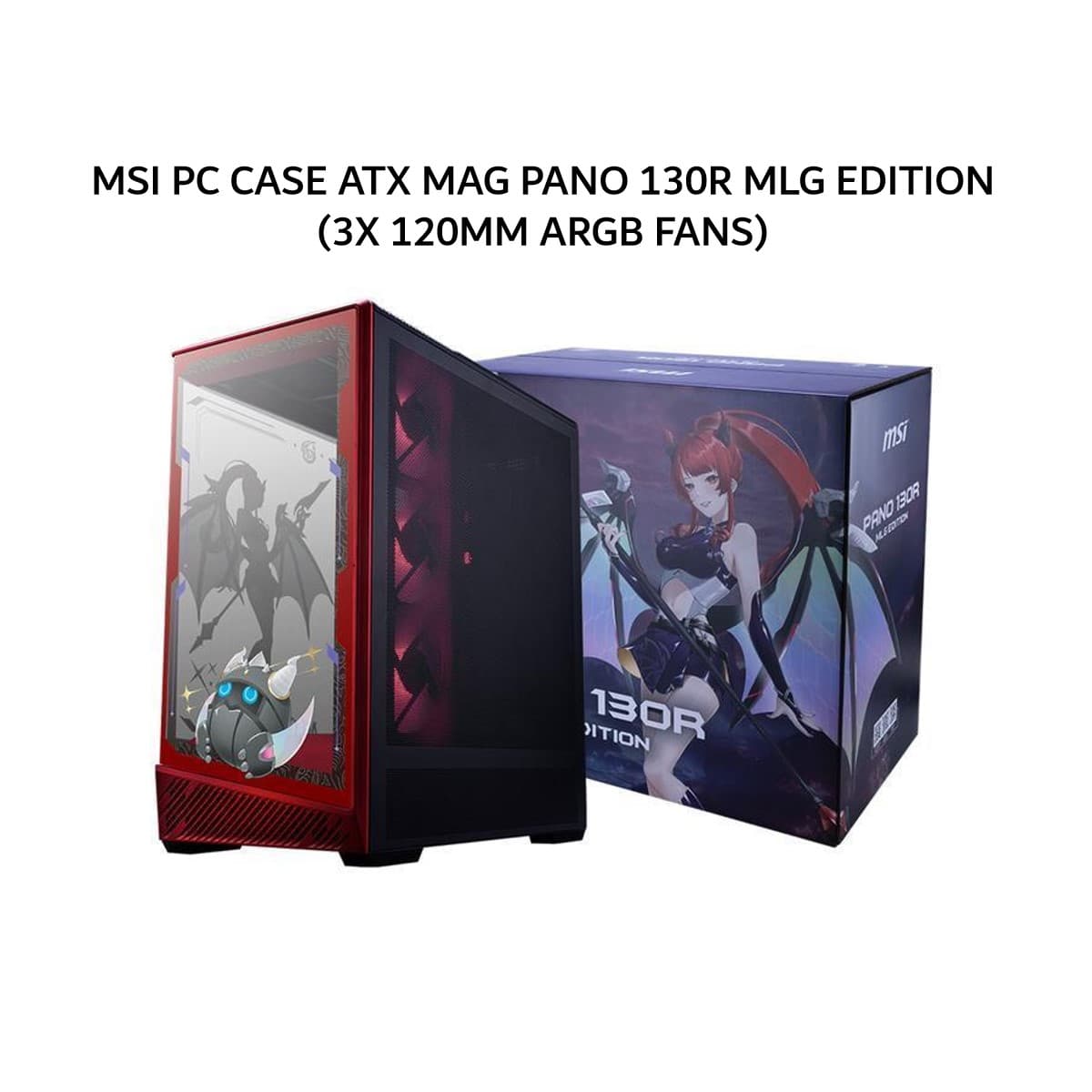 MSI PC CASE ATX MAG PANO 130R MLG EDITION (3X 120MM ARGB FANS) BLACK 1Y