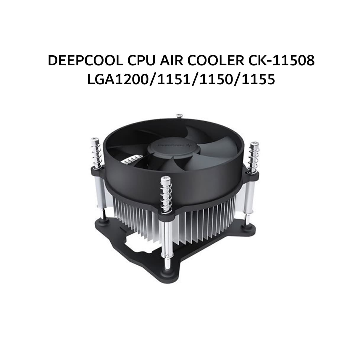 DEEPCOOL CPU AIR COOLER CK-11508 LGA1200/1151/1150/1155 (1X 92MM BLACK FAN) BLACK 1Y