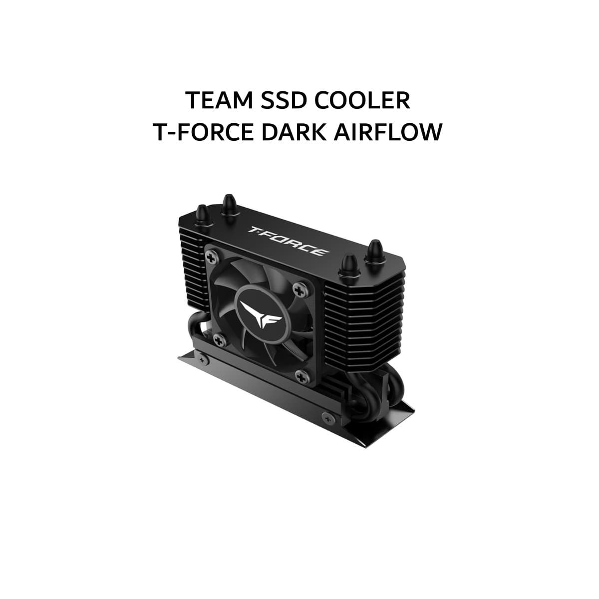 TEAM SSD COOLER T-FORCE DARK AIRFLOW (1X 40MM BLACK FAN + 2X HEATPIPES + M.2 HEATSINK) BLACK 1Y