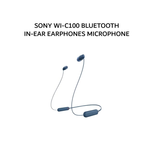 SONY WI-C100 / WI C100 BLUETOOTH IN-EAR EARPHONES MICROPHONE - BLUE