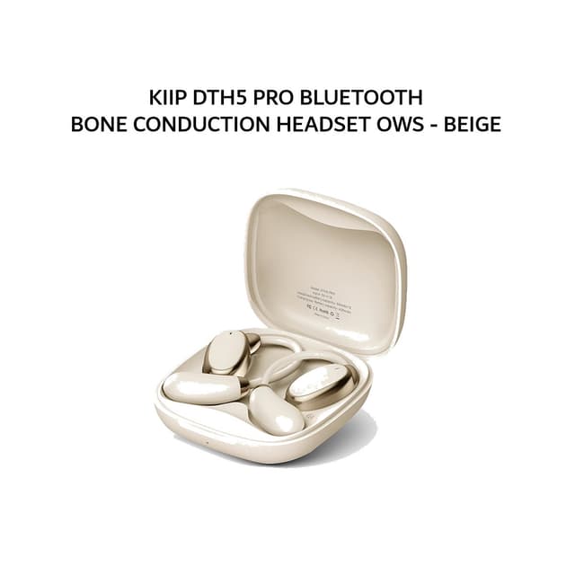 KIIP DTH5 PRO BLUETOOTH BONE CONDUCTION HEADSET OWS - BEIGE