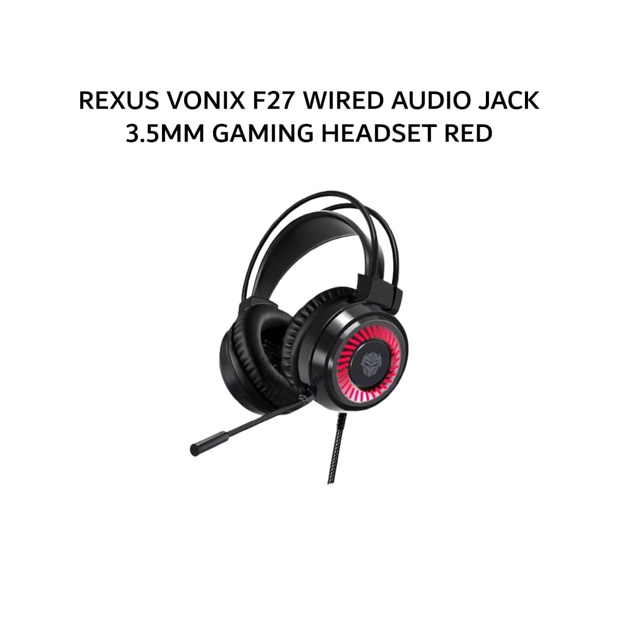 REXUS VONIX F27 WIRED AUDIO JACK 3.5MM GAMING HEADSET RED