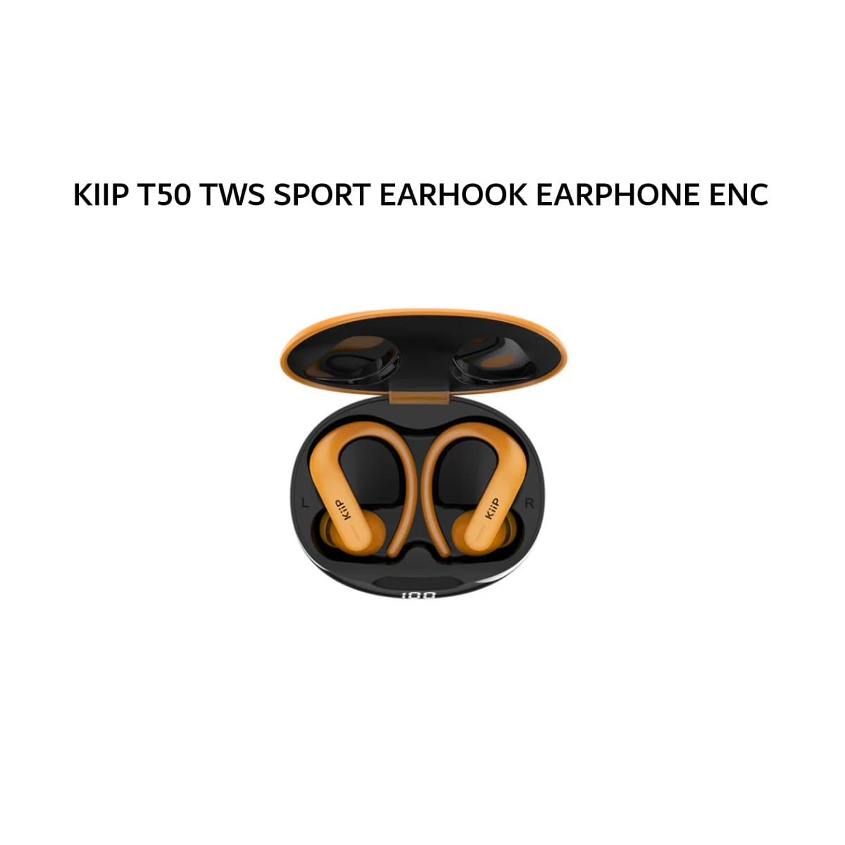KIIP T50 TWS SPORT EARHOOK EARPHONE ENC - ORANGE