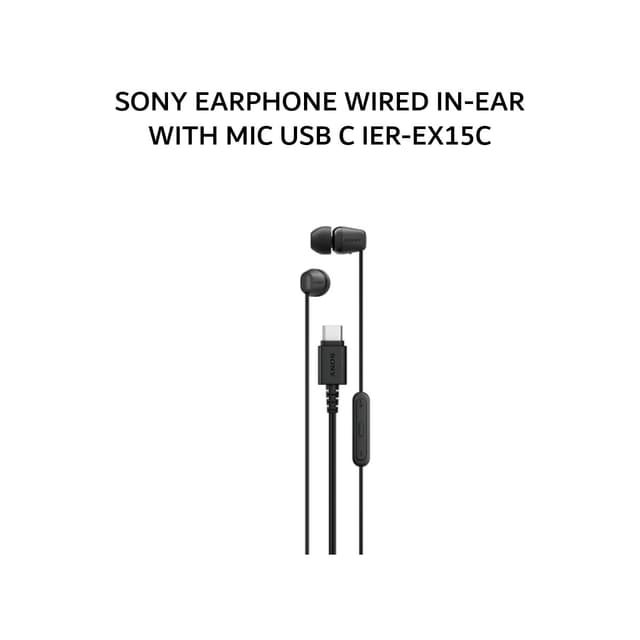 SONY EARPHONE WIRED IN-EAR WITH MIC USB C IER-EX15C - BLACK