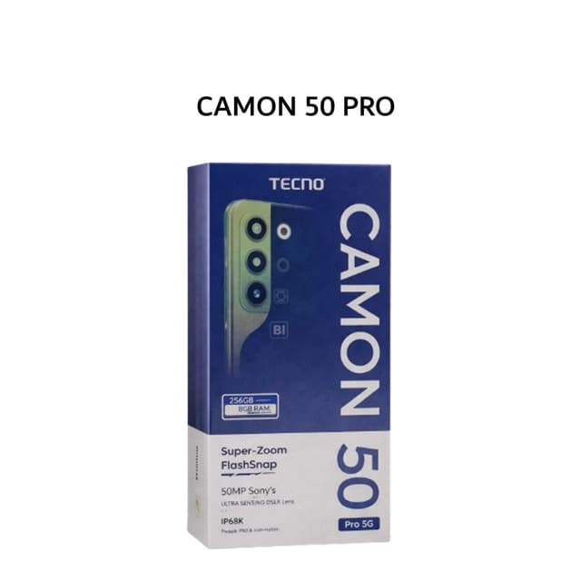 TECNO CAMON 50 PRO 5G 8GB 256GB MOONLIGHT BLACK