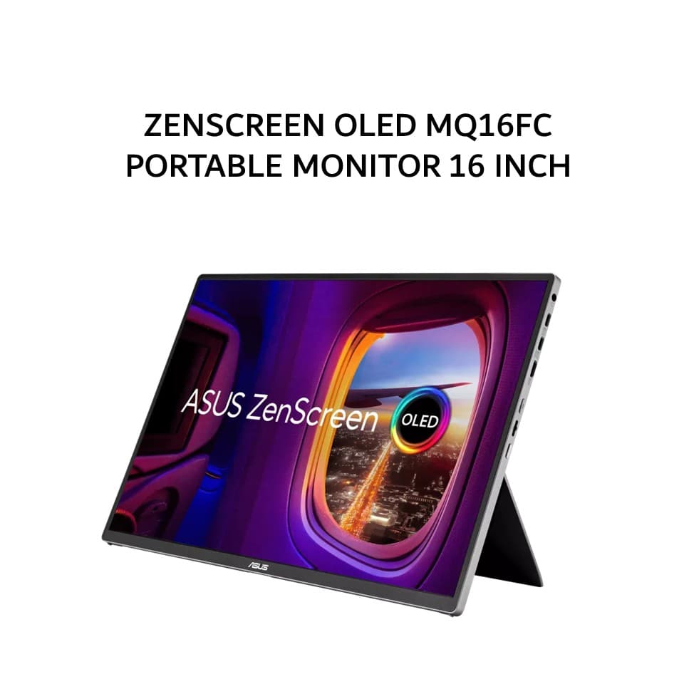 ASUS ZENSCREEN OLED MONITOR PORTABLE 16 INCH ZENSCREEN MQ16FC OLED WUXGA 1200P 1MS 60HZ DUAL MINI HDMI+USB-C 3Y