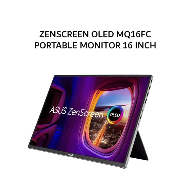 ASUS ZENSCREEN OLED MONITOR PORTABLE 16 INCH ZENSCREEN MQ16FC OLED WUXGA 1200P 1MS 60HZ DUAL MINI HDMI+USB-C 3Y