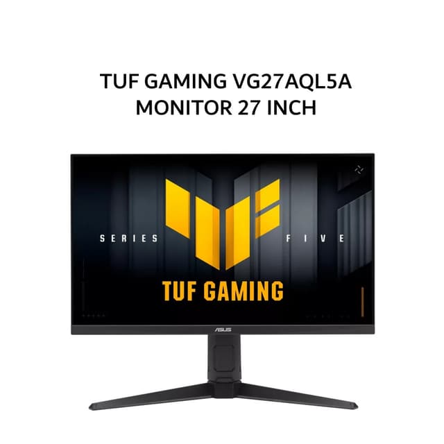 ASUS GAMING MONITOR 27 INCH TUF GAMING VG27AQL5A FAST IPS QHD 2K 1440P 0.3MS 210HZ HDR400 HDMI+DP USB-C SPEAKER ERGONOMIC 3Y