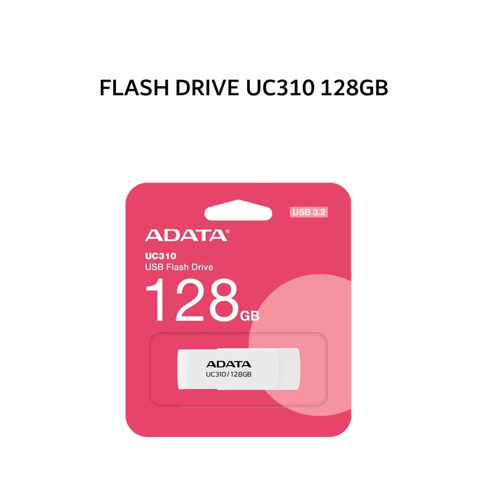 ADATA FLASH DRIVE UC310 128GB USB 3.2 WHITE