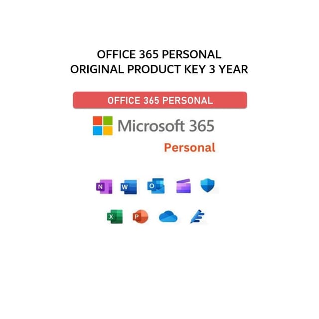 OFFICE 365 PERSONAL ORIGINAL PRODUCT KEY 3 YEAR