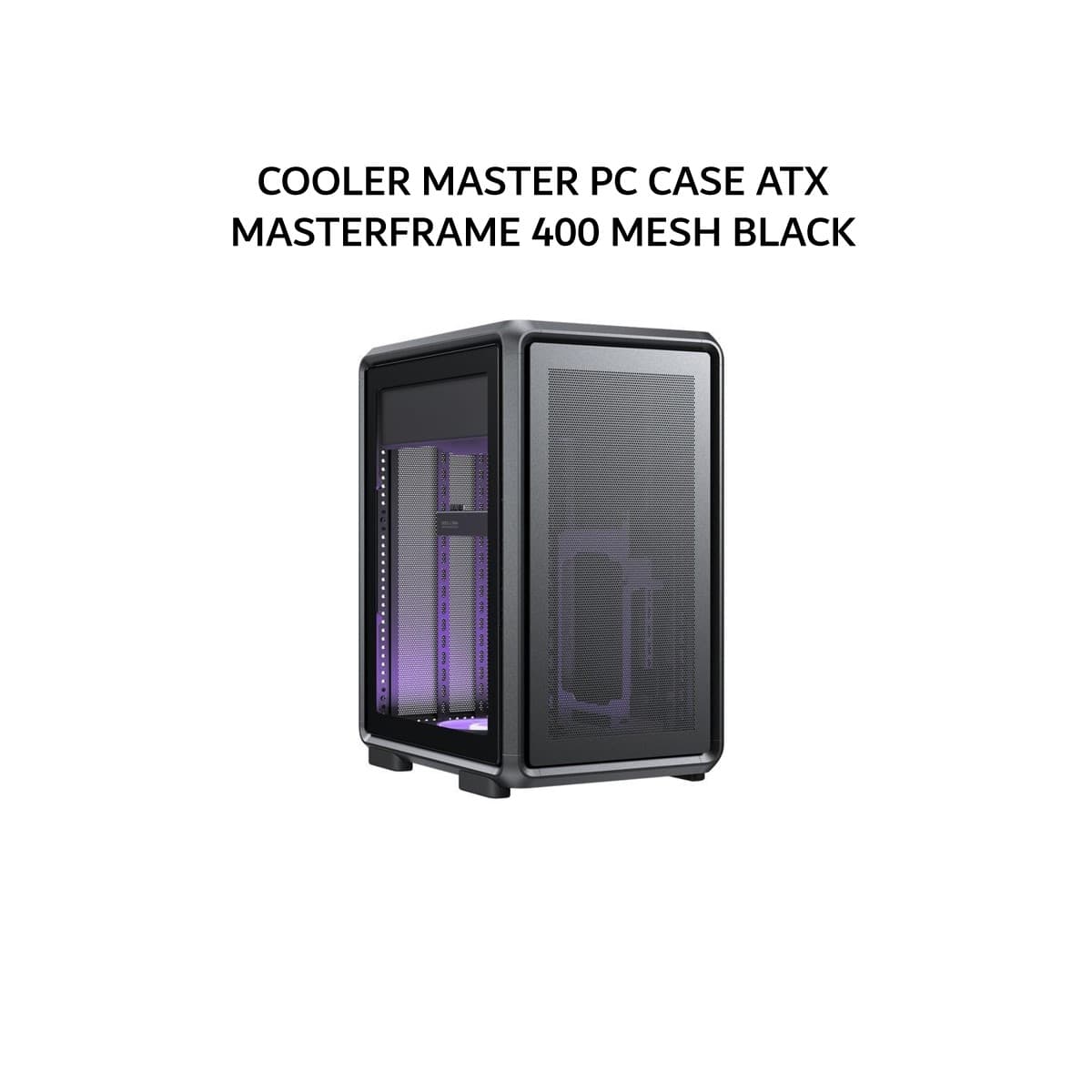 COOLER MASTER PC CASE ATX MASTERFRAME 400 MESH (1X 120MM ARGB SICKLEFLOW FAN) BLACK 2Y
