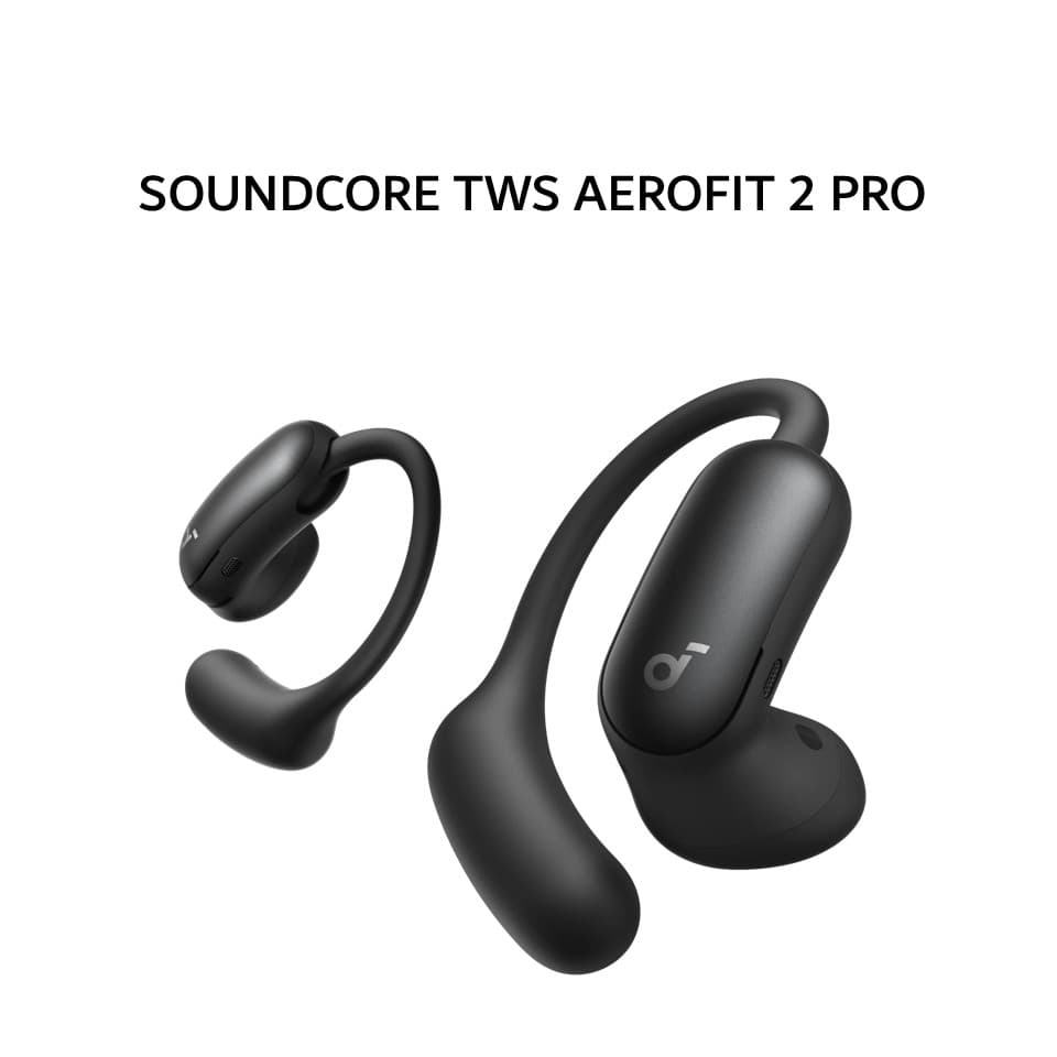 ANKER SOUNDCORE TWS AEROFIT 2 PRO LDAC OPEN EAR BLUETOOTH 6.1 - A3875 - BLACK