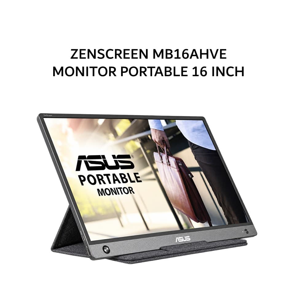 ASUS ZENSCREEN MONITOR PORTABLE 16 INCH ZENSCREEN MB16AHVE IPS 1080P 5MS 60HZ MINI HDMI+USB-C TILT 3Y