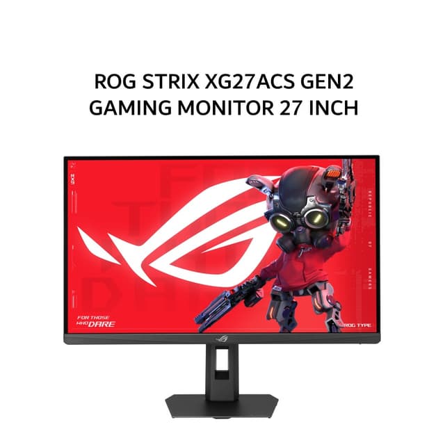 ASUS GAMING MONITOR 27 INCH ROG STRIX XG27ACS GEN2 (XG27ACSR) FAST IPS QHD 2K 1440P 0.3MS OC220HZ HDR10 HDMI+DP USB-C ERGONOMIC 3Y