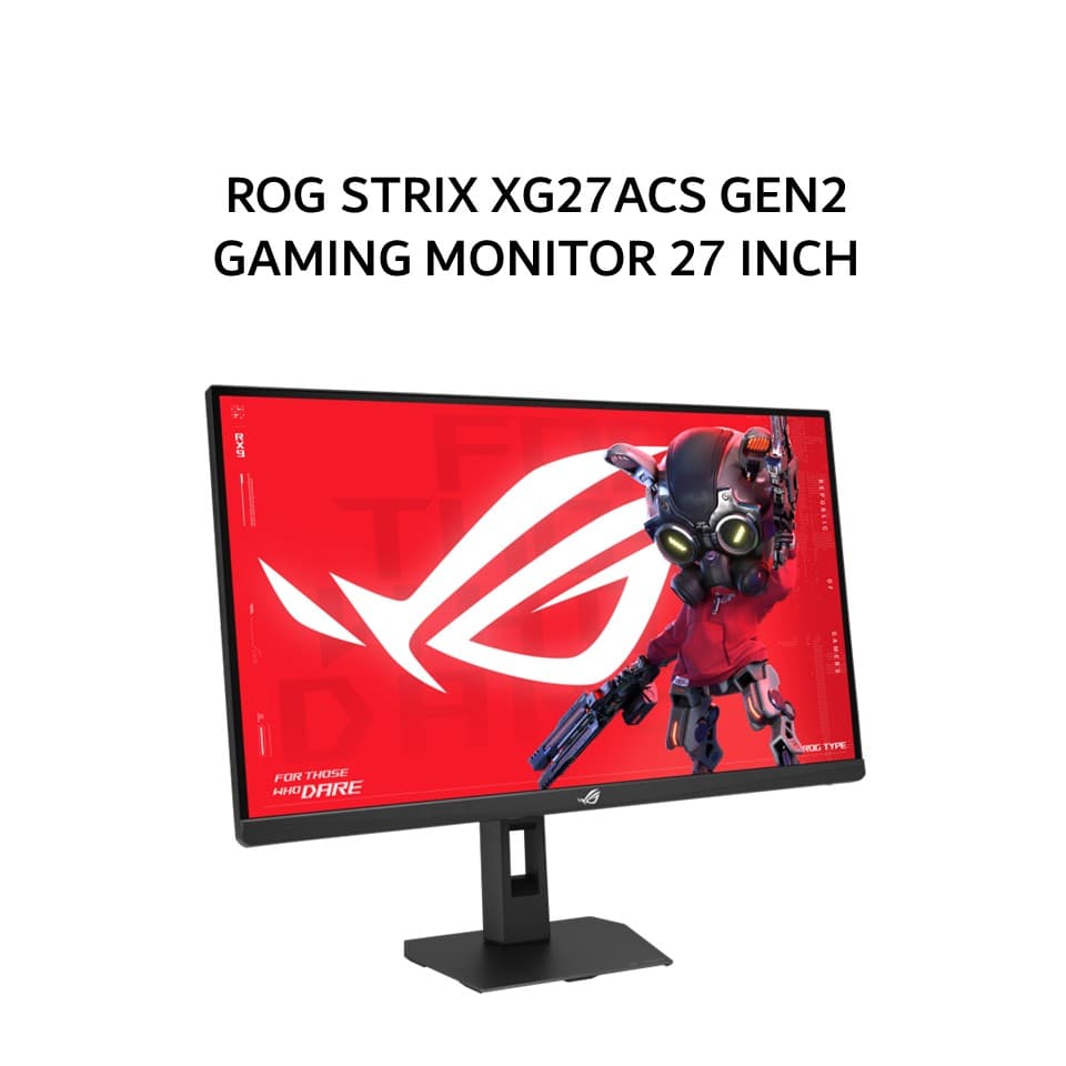 ASUS GAMING MONITOR 27 INCH ROG STRIX XG27ACS GEN2 (XG27ACSR) FAST IPS QHD 2K 1440P 0.3MS OC220HZ HDR10 HDMI+DP USB-C ERGONOMIC 3Y